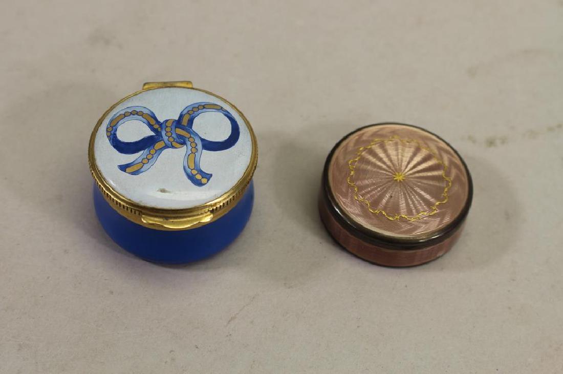 (2) Vintage Pill Boxes: (2) Vintage Pill Boxes. Each marked on bottom.
