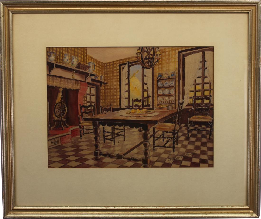 Signed 19th C. French Interior Scene (1 of 4)