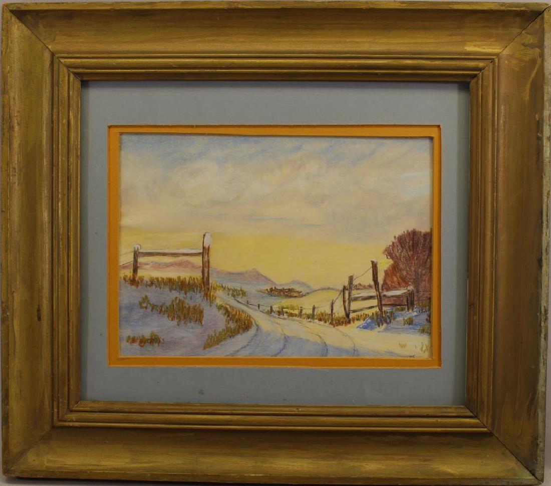 Signed American School Western landscape (1 of 4)