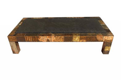 Paul Evans Slate-Top Patchwork Coffee Table