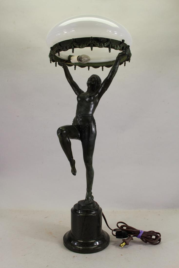 Bronze Art Deco Figural Lamp (1 of 4)