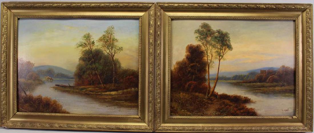 T. Wood (UK, 19th C) Pair of English Landscapes (1 of 5)