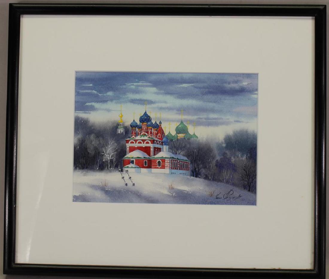 Russian School, Signed 20th C. Winter Scene (1 of 3)