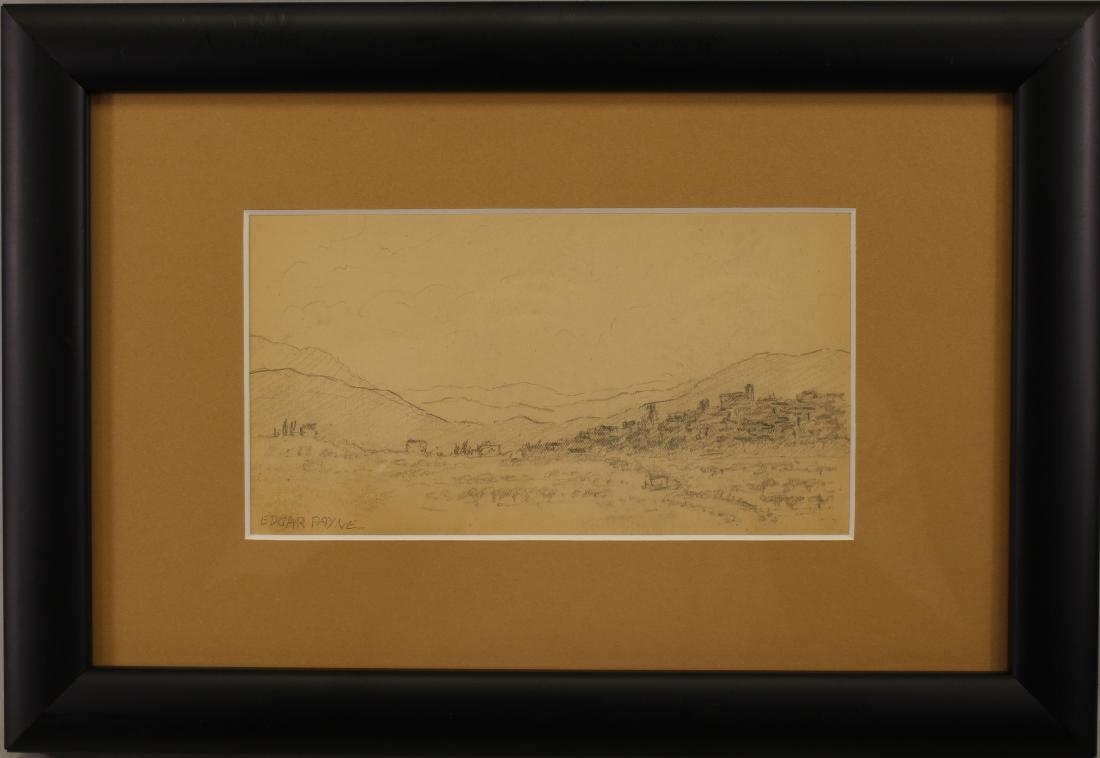 American School, Signed Western Landscape Sketch (1 of 4)