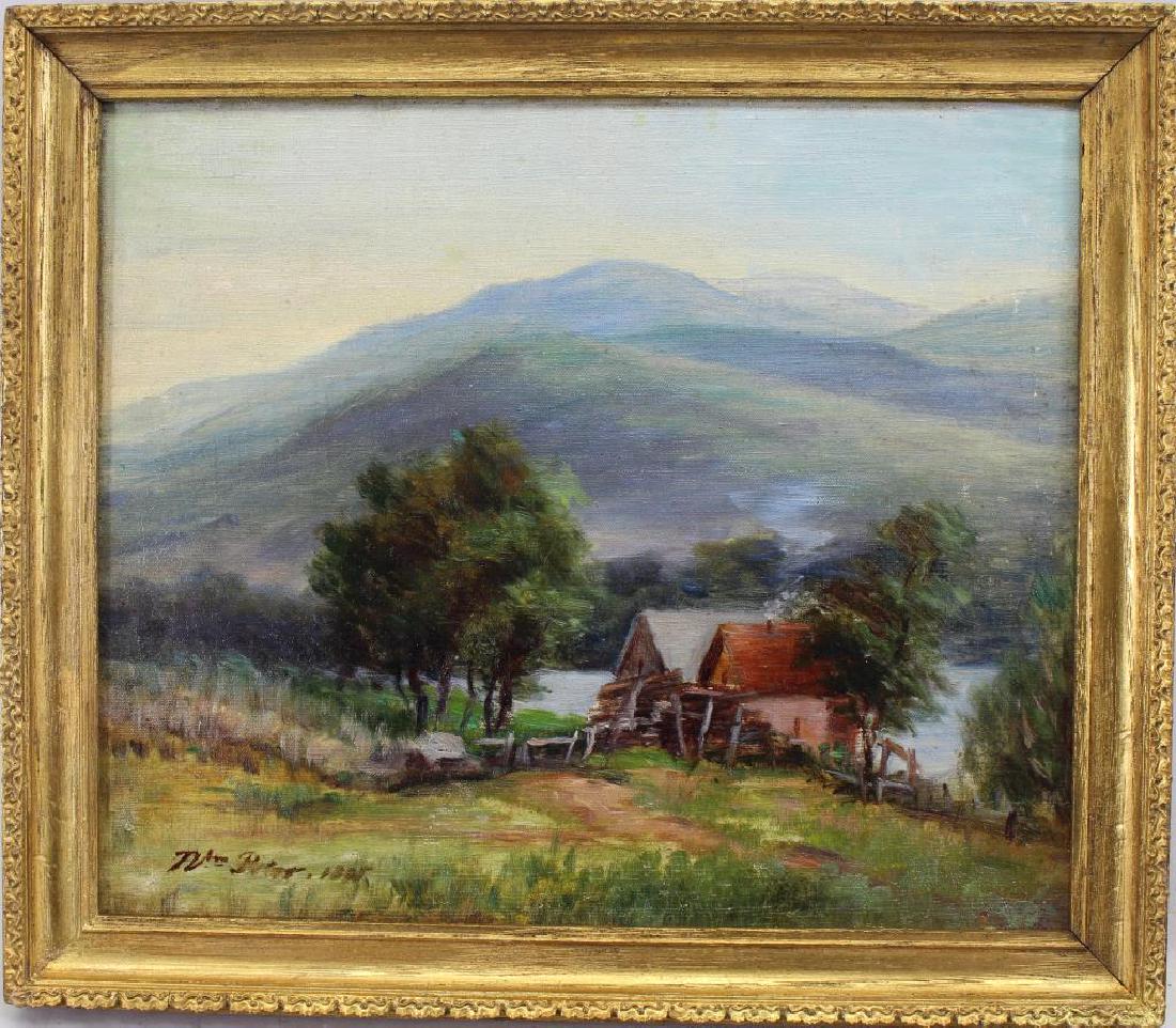 19th C. American School Country Landscape, Signed (1 of 4)