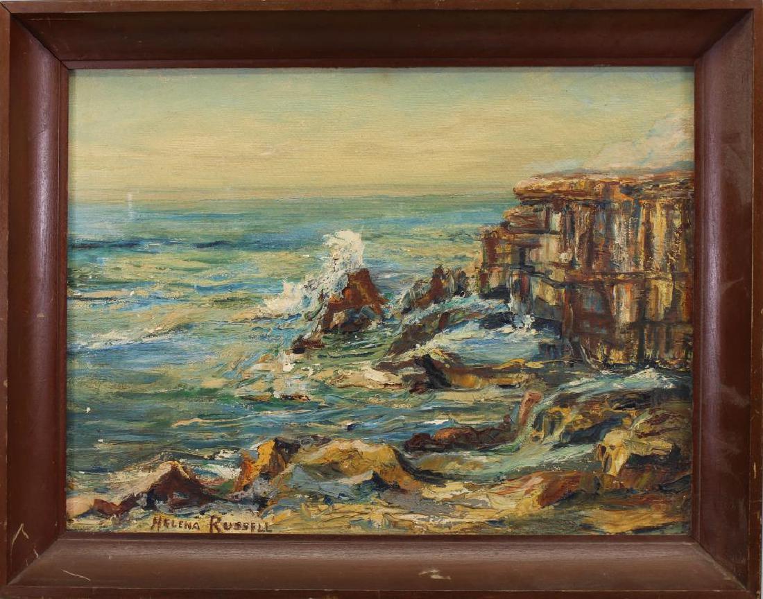 Helena Russell, Coastal Scene w/ Crashing Waves (1 of 4)