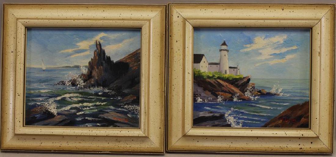 (2) New England Coastal Scenes, Signed (1 of 4)