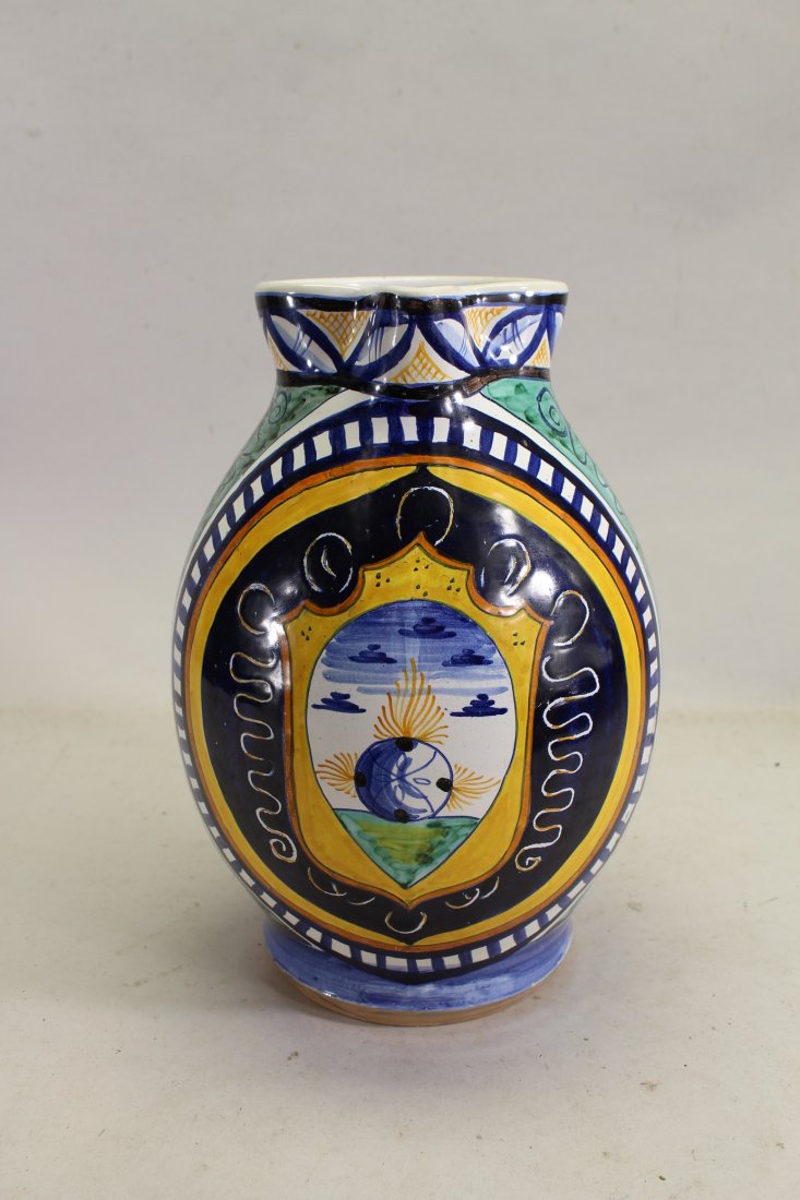1991 Italian Faience Terracotta Pitcher (1 of 4)