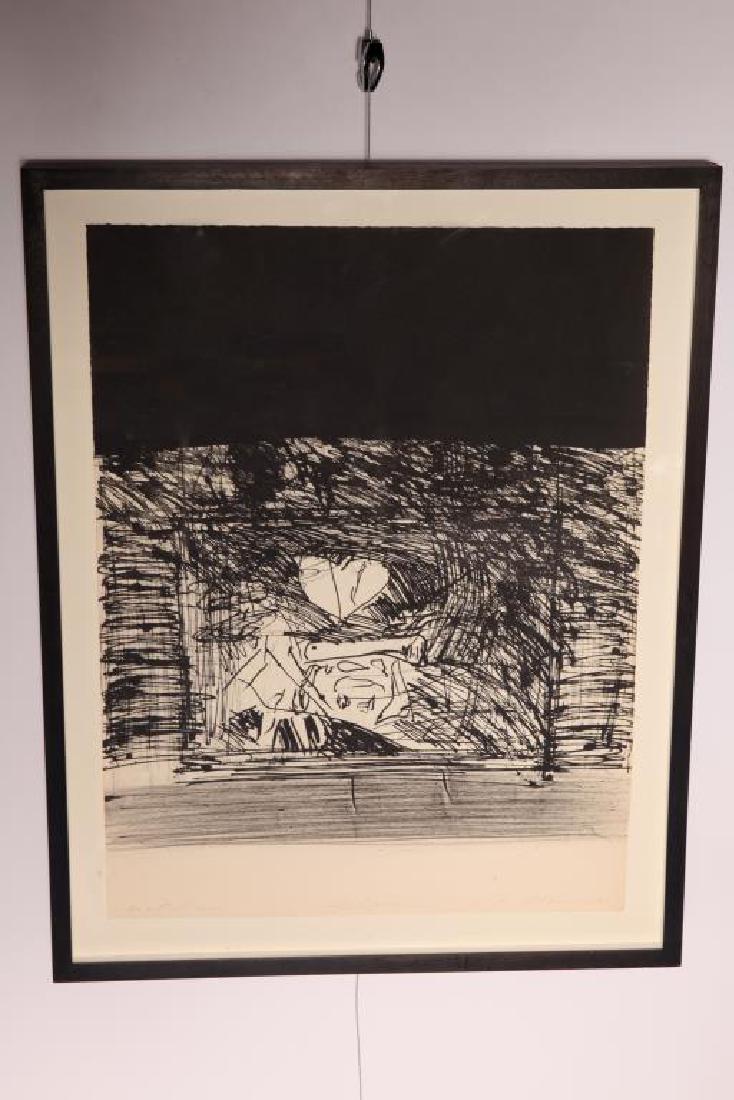 AP Nathan Oliveira (American 1928-2010): Nathan Oliveira (American 1928-2010) Heart Shape Artists Proof Lithograph from the suite "Twelve Intimate Fantasies" 1964Approx 20"x15