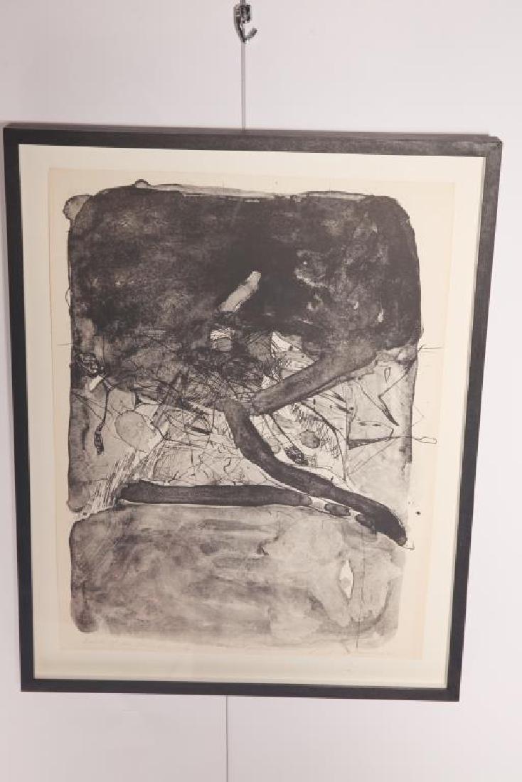 AP Nathan Oliveira (American 1928-2010): Nathan Oliveira (American 1928-2010) Battle of Little Big Horn Artists Proof 1964 Lithograph from the suite "Twelve Intimate Fantasies" pencil signedApprox 20"x15"