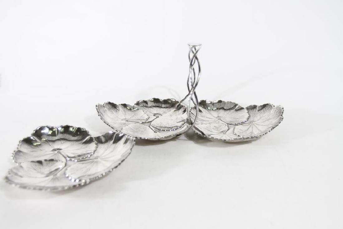 Sterling Reed & Barton Basket, Dish 20.4 Troy oz: Sterling Reed & Barton Art Nouveau Style Lily Basket & Lily Dish 14.46 Troy oz. - Basket, Date mark 1950 5.94 Troy oz - Dish, Date mark 1952