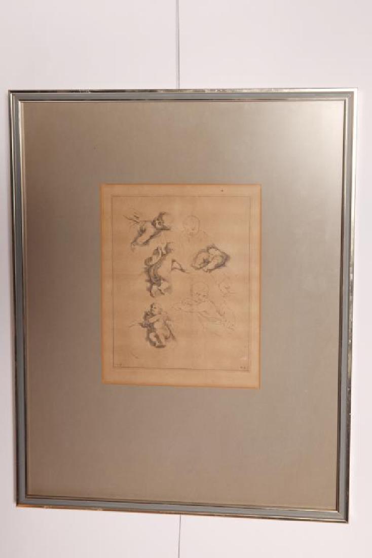 Abraham Bloemaert (1566-1651)"Studies of Children": Abraham Bloemaert (1566-1651) Signed lower right, original copper engraving/etching Dated 1650 verso Approx. 20"x16" Abraham Bloemaert (25 December 1566 - 27 January 1651) was a Dutch painter and prin