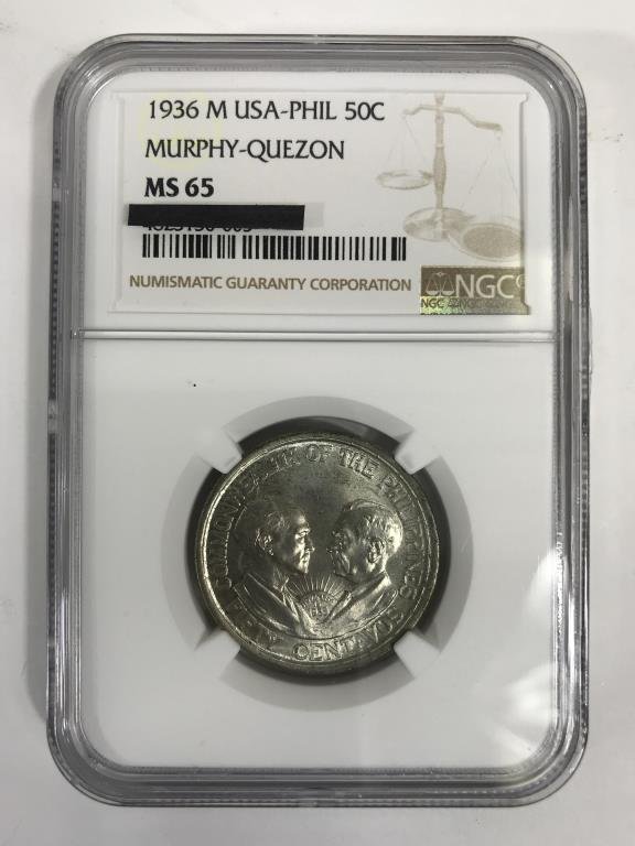 1936 Commonwealth of the Philippines 50 Centavos (1 of 2)