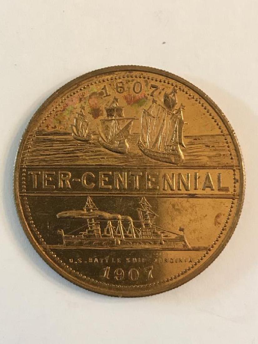 1907 Jamestown Tercentennial Exposition Medallion (1 of 2)