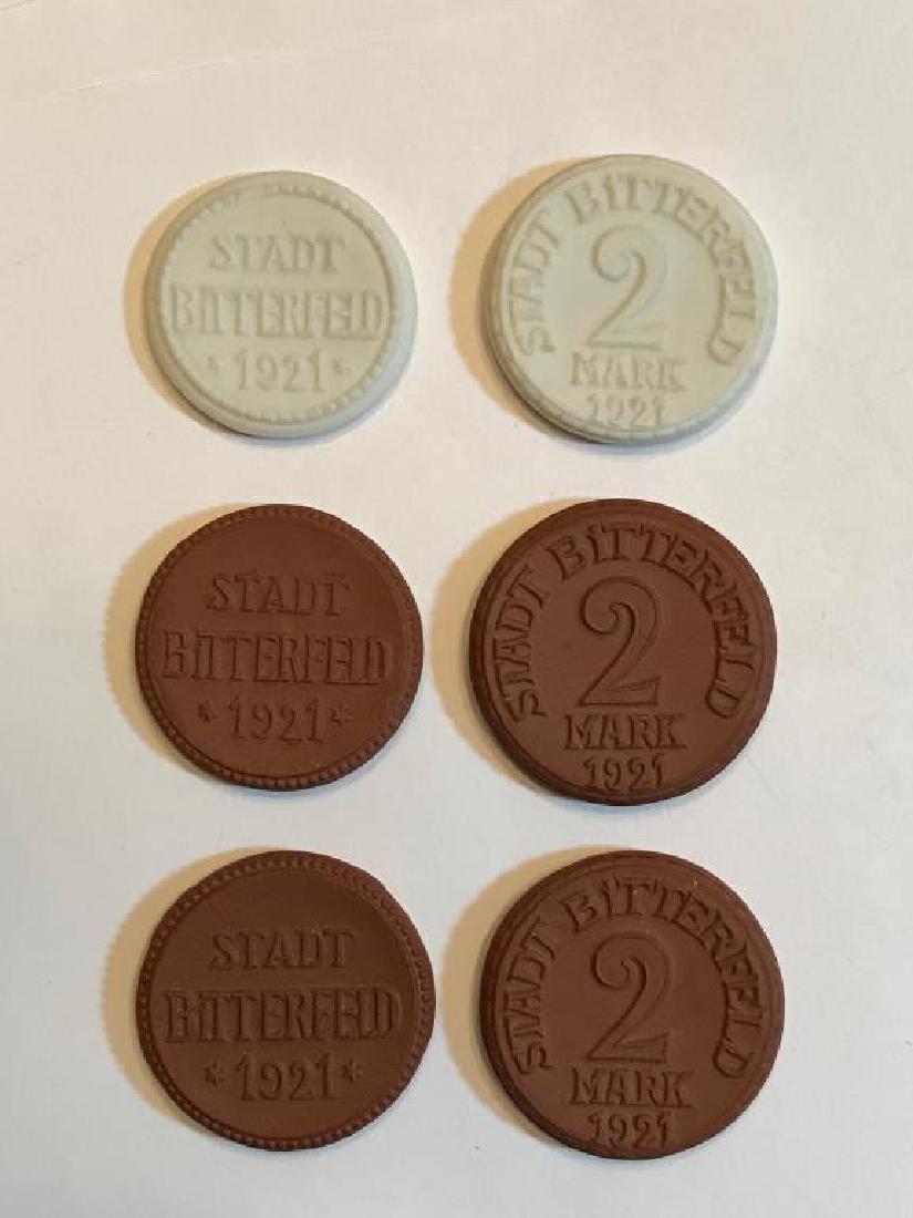1921 Six (6) German Notgeld Porcelain Coins (1 of 2)