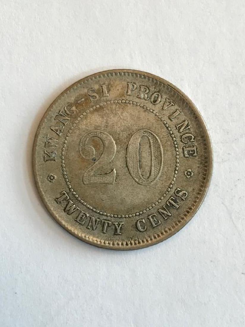 1920 Kwang Si 20 Cents Silver Coin (Si type) (1 of 2)