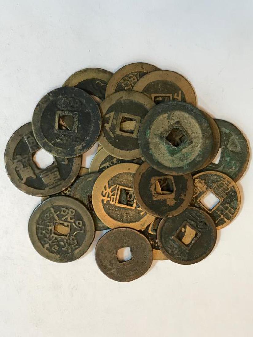 (20) Assorted Chinese Brass Coins (1 of 1)
