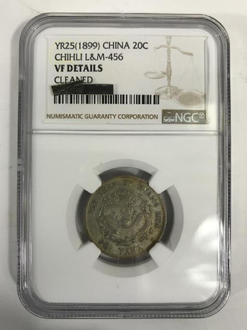 1899 China Chihli Province 20 Cents Silver Coi (1 of 2)