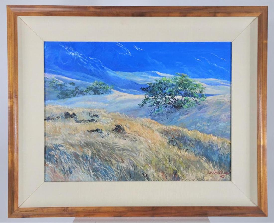 Signed, Betty Freeland (Hawaii born 1941): Signed, Betty Freeland (born 1941) Signed lower right Oil on Canvas Sight: 17 1/2 x 12 1/2" Overall: 26 1/2 x 23 1/2" Born Betty Hay Wodehouse, in Kohala, on the Big Island of Hawaii, she graduated fr