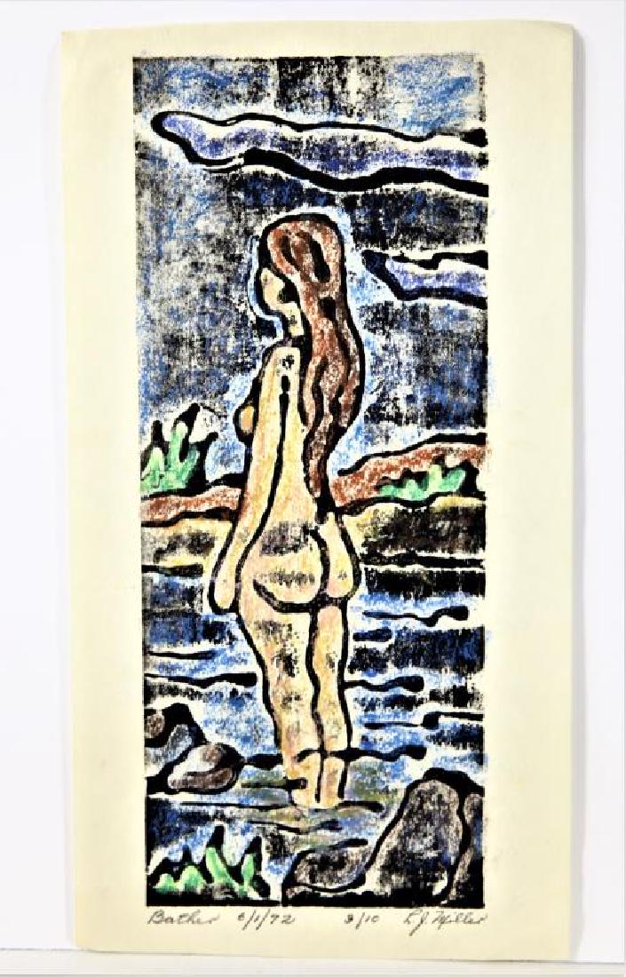 Signed LJ Miller 20th C. American (1 of 3)