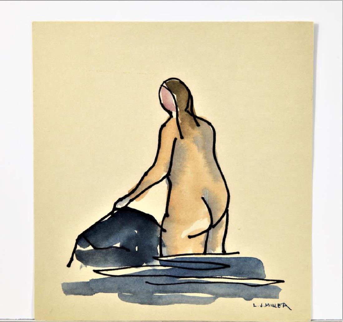 signed LJ Miller 20th C. American (1 of 3)