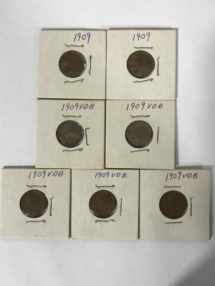 Seven (7) U.S. 1909 and 1909 VDB Pennies (1 of 2)