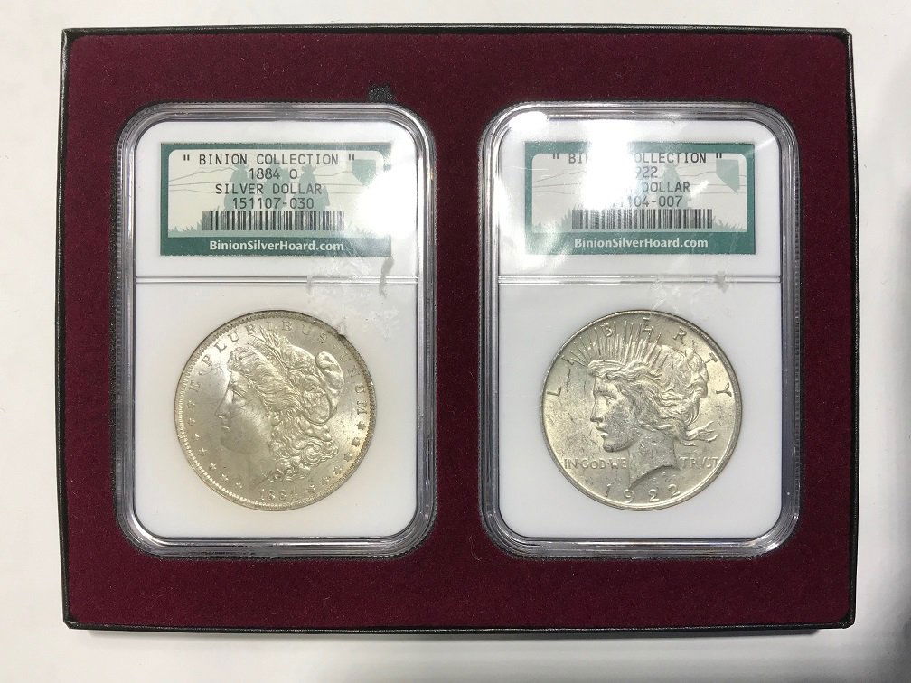 (2) Sets of U.S. Binion Silver Dollars (1 of 8)
