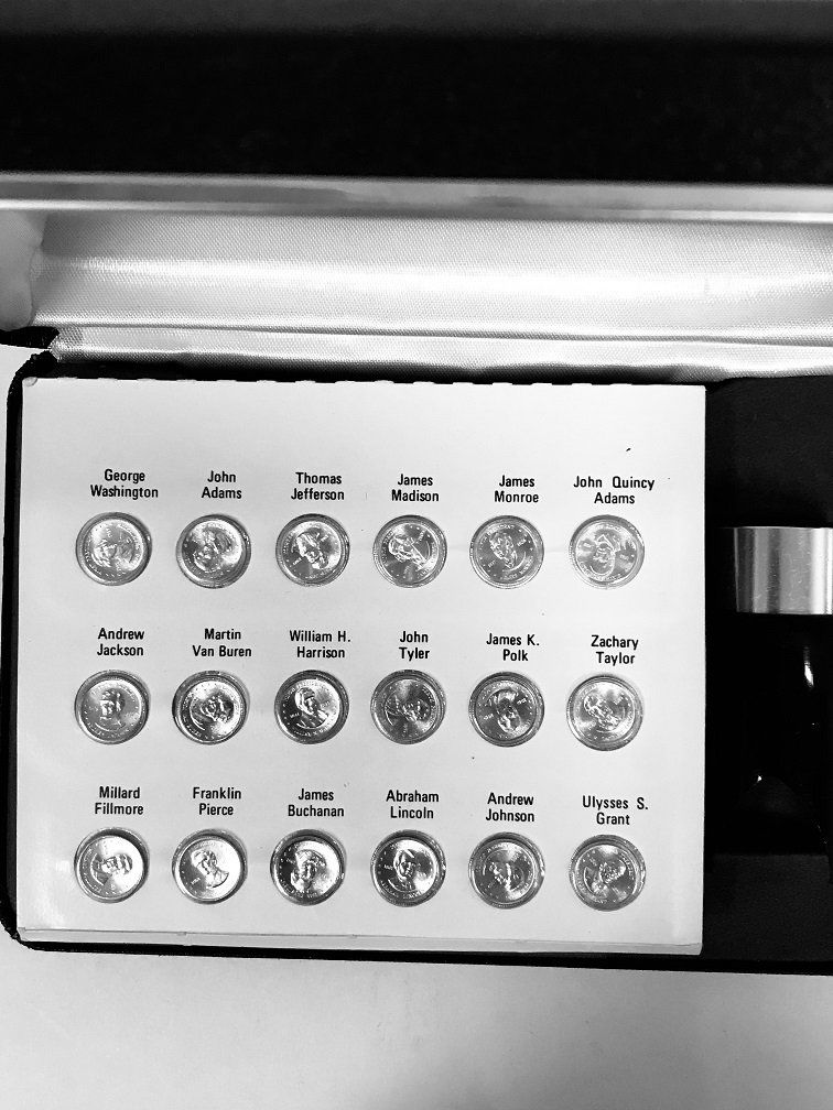 One (1) Set of Commemorative Presidential Tokens (1 of 5)