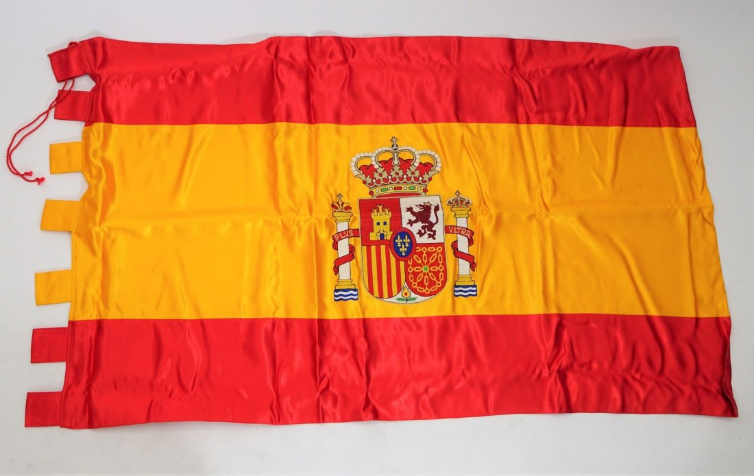 Spanish Flag (Bandera de España): A gift from the Spanish Ambassador to the current owner of "Christ as the Man of Sorrows" and "La Infanta Margarita Teresa". They were close lifelong friends and the flag is an enduring legacy to the 