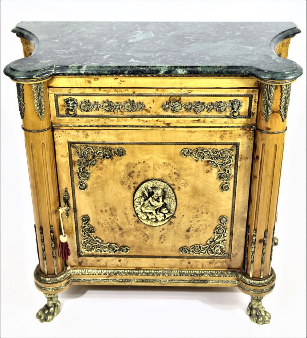 Marble Top/Bronze French Style Commode (1 of 12)