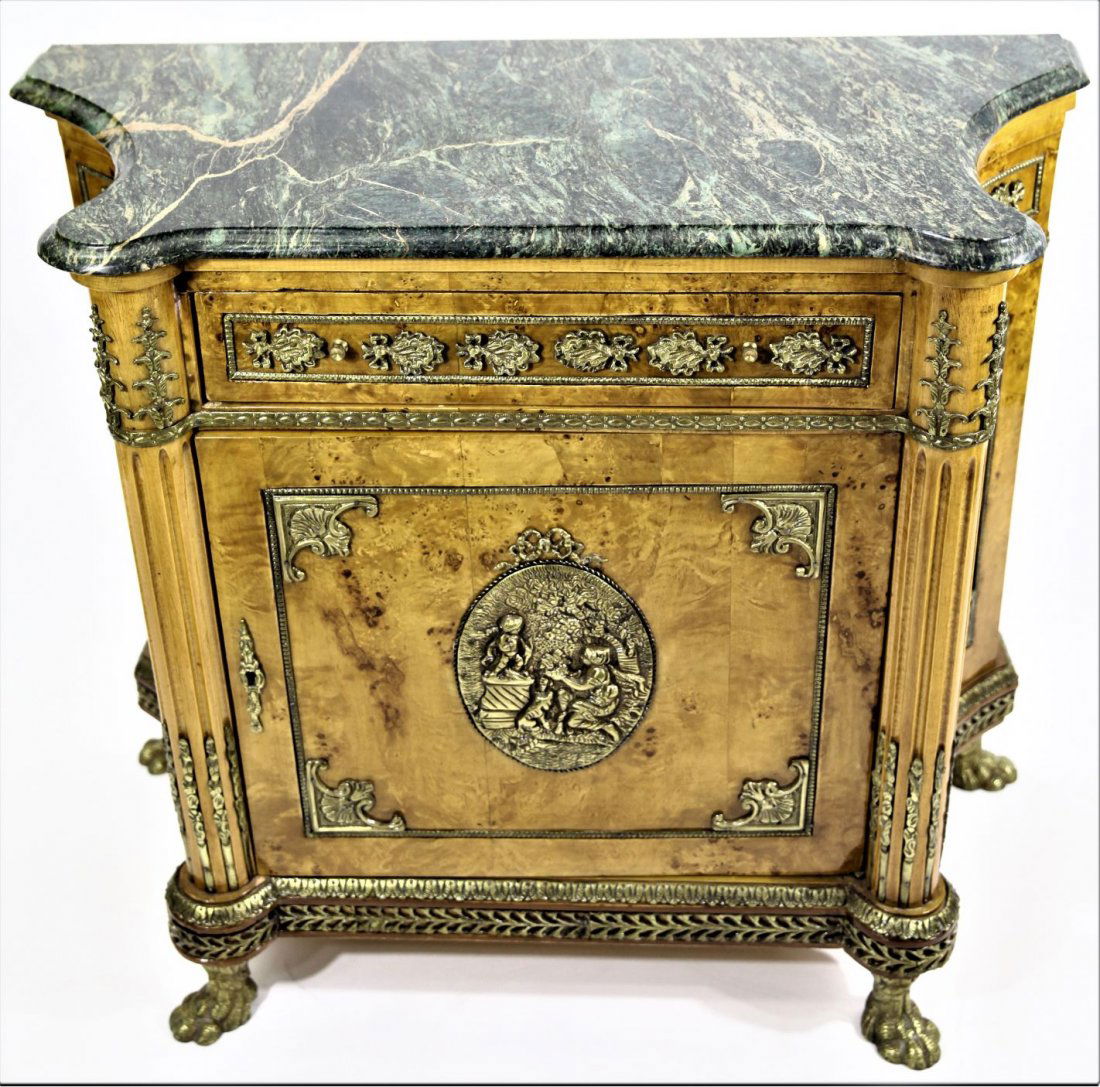 Marble Top/Bronze French Style Commode (1 of 11)