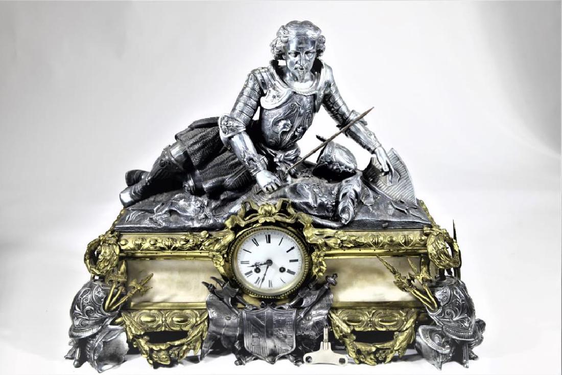 Original French Marble/Bronze Clock (1 of 5)