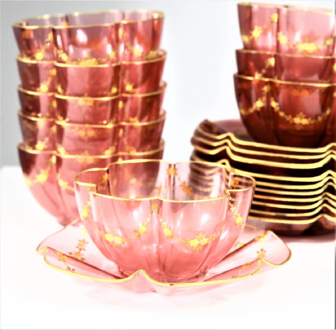 (9) cranberry finger bowls and (11) underplates (1 of 17)