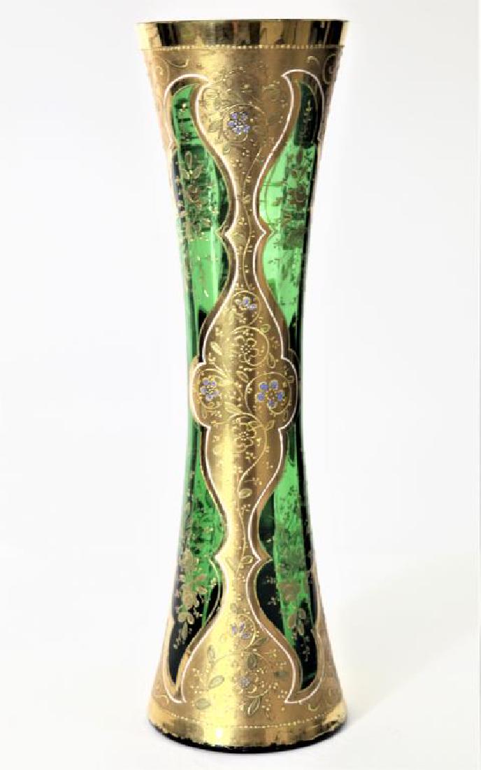 (1) Tall emerald green vase (1 of 3)