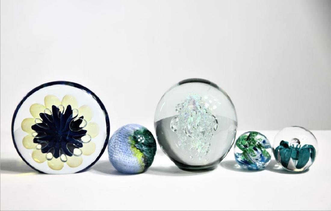Five (5) Murano-style paperweights (1 of 6)