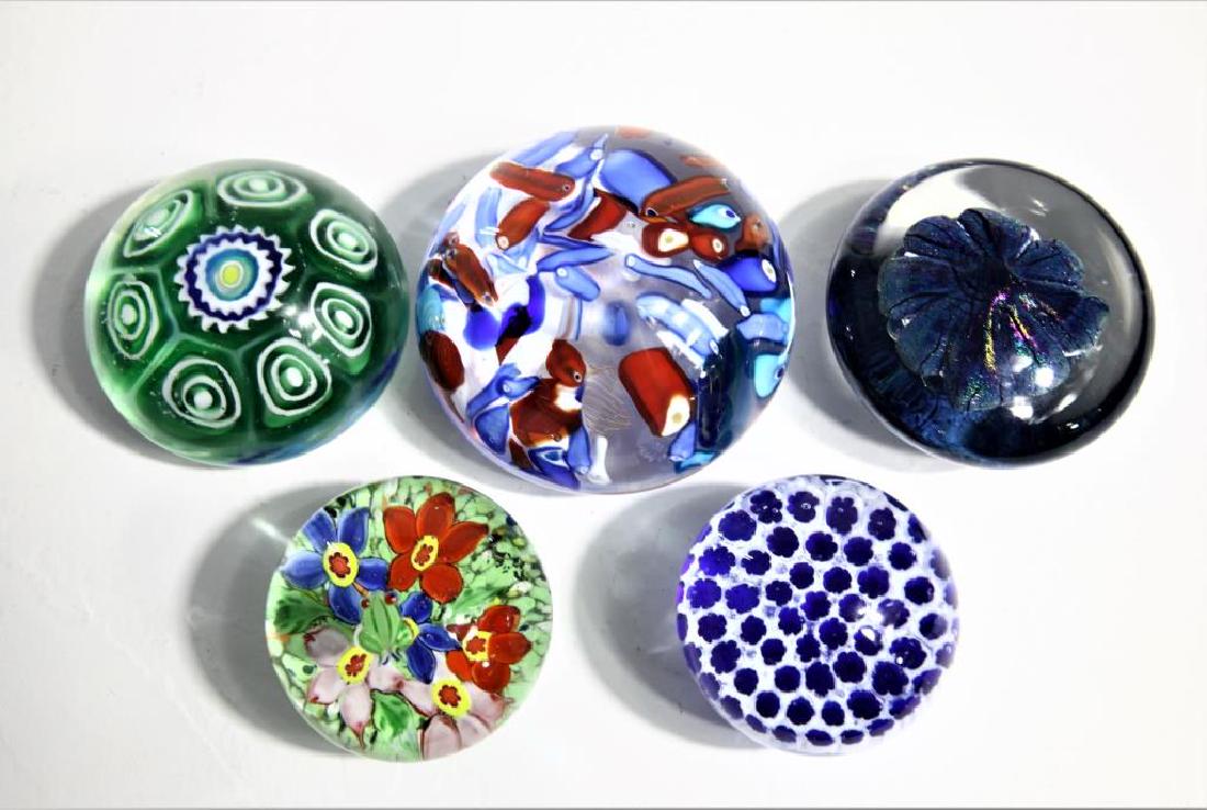 Five (5) Murano-style paperweights (1 of 9)