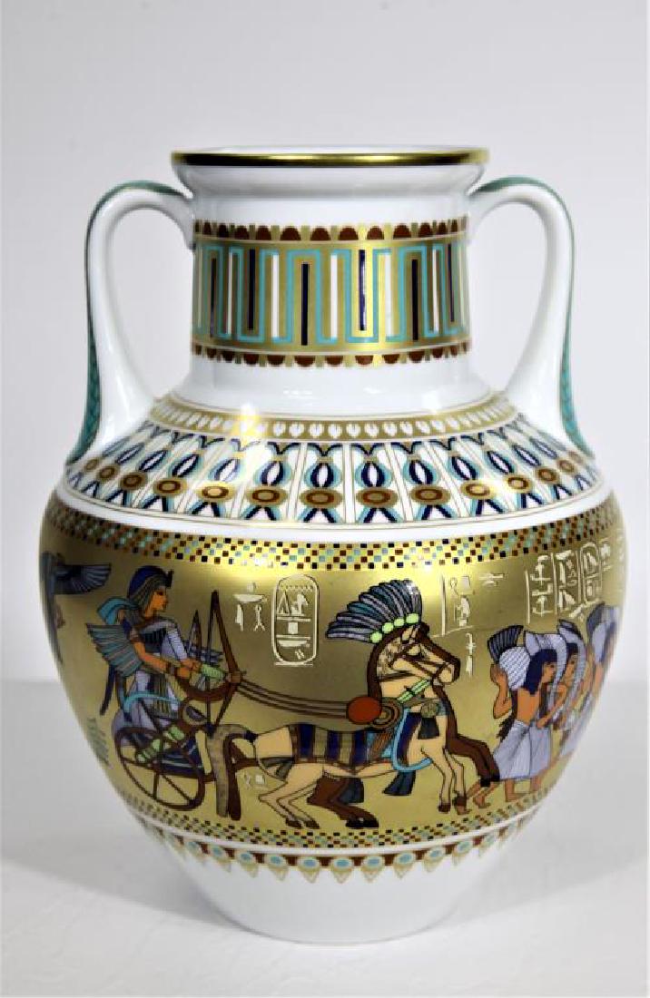 Kaiser West Germany Amphora Vase: Kaiser West Germany Amphora Vase "motive aus dem leben des pharao" "vividly portraying scenes from the days of Pharaoh" Size: 10 x 7" Condition: Immaculate