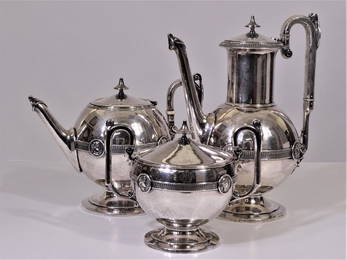 Crosby & Morse Medallion Silver Tea & Coffee Set