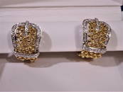 Damiani 18K V52 Flawless Diamond Buckle Earrings