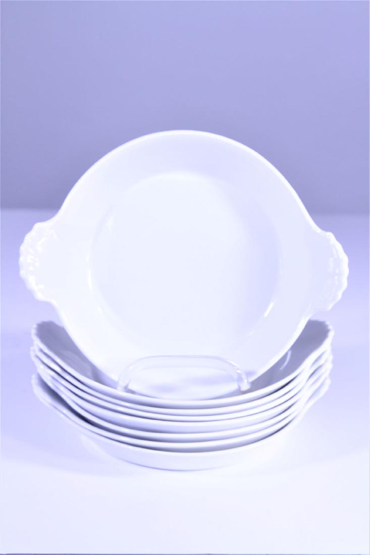 (8) Apilco White Porcelain Au Gratin Baking Dishes