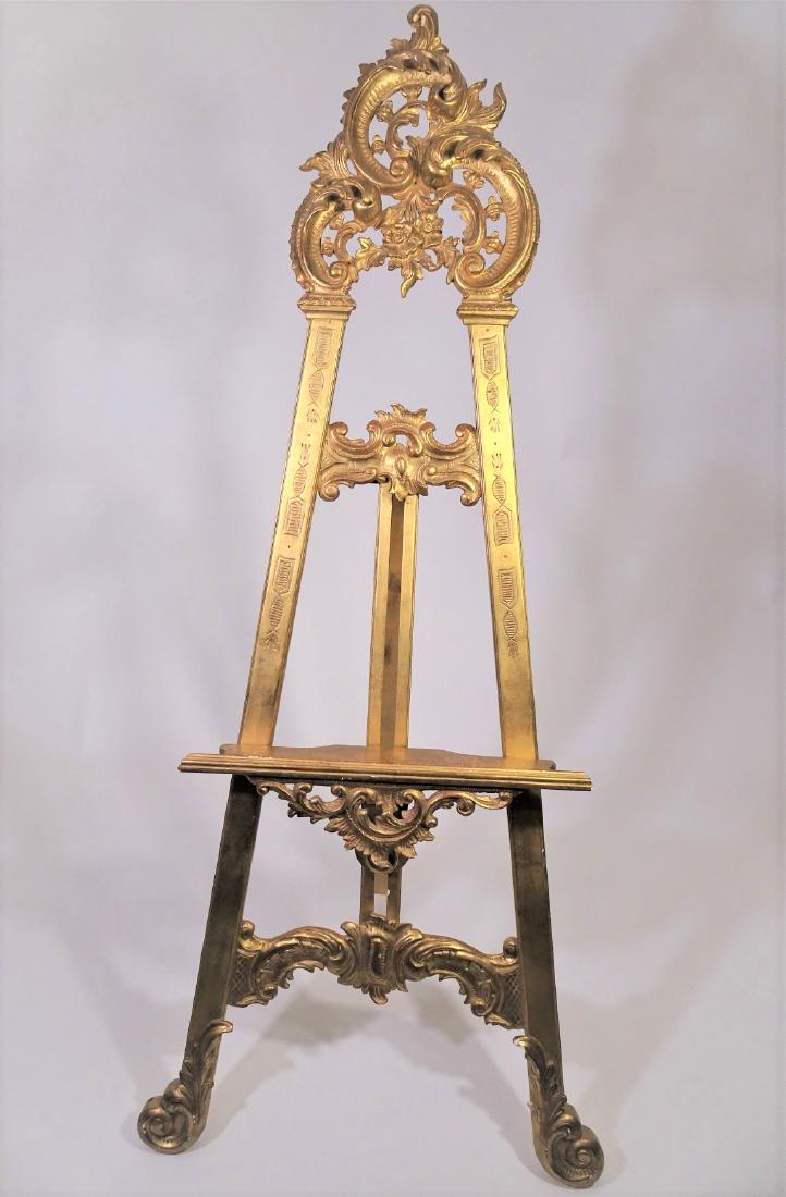 Large Carved Gilt Wood Easel