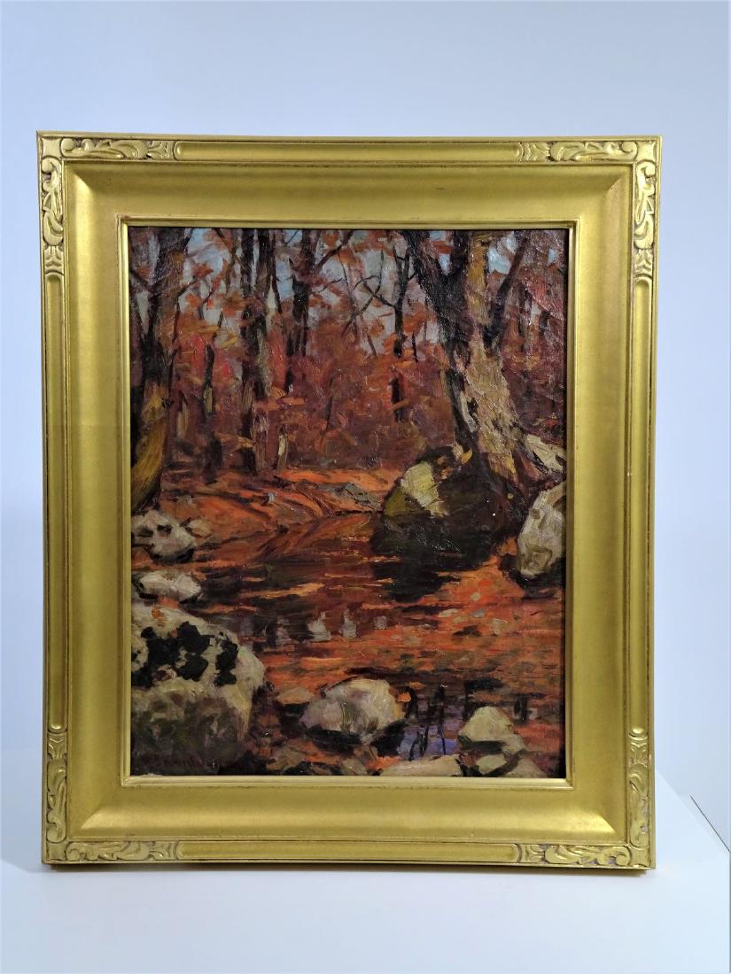 Signed, Robert Emmett Owen (1878 -1957): Robert Emmett Owen (1878 - 1957) ,Oil on Canvas. Signed lower left. Robert Emmett Owen was a successful artist best known for his Impressionist views of rural landscapes._x000D_ Size: O: 22 x 26_x000D