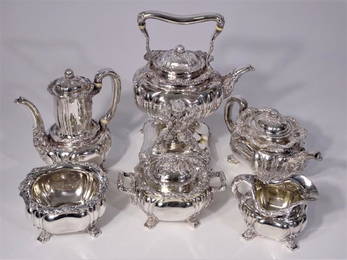 Antique Tiffany & Co. Chrysanthemum Tea Service 6 pcs