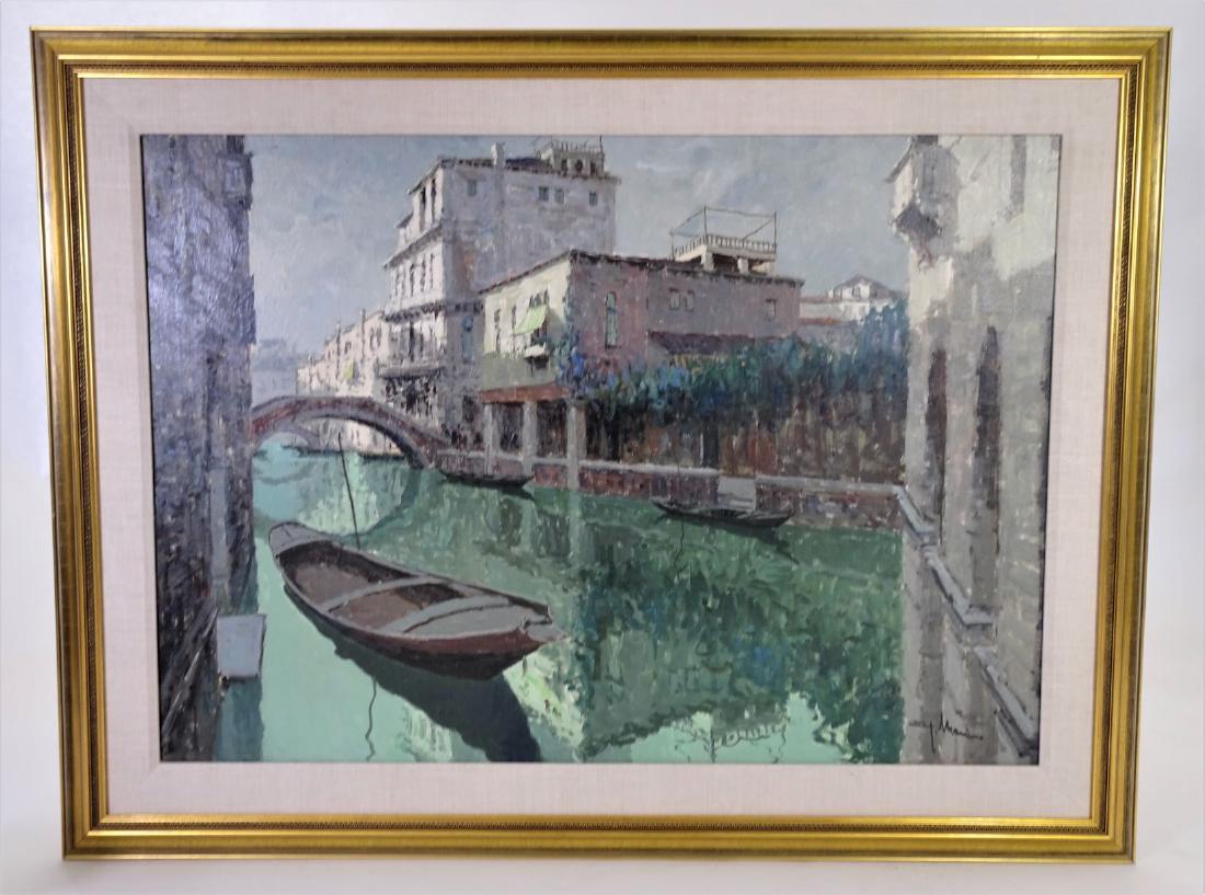 Giuseppe Marino (1916-1975), Canal Venice, O/C: Giuseppe Marino (1916-1975) Canal Venice, Oil on canvas, gilt framed. Signed lower right. CONDITION - By registering to bid for this auction (either in-house or online) and/or placing a bid in this au