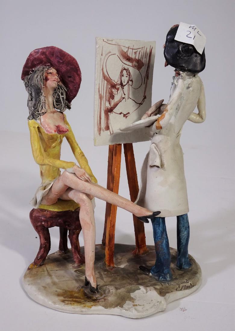 Signed Porcelain of Artist at Work: Signed Porcelain of Artist at Work. Signed "Original Marlin" CONDITION - By registering to bid for this auction (either in-house or online) and/or placing a bid in this auction. The BIDDER/BUYER agree