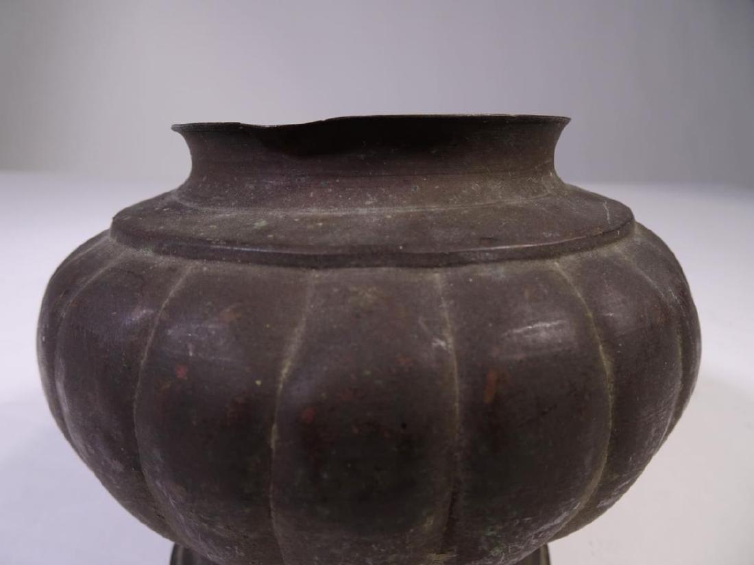 Early Korean Vessel: Early Korean Vessel, likely 14th century. Size: 5 x 5 x 4 inches