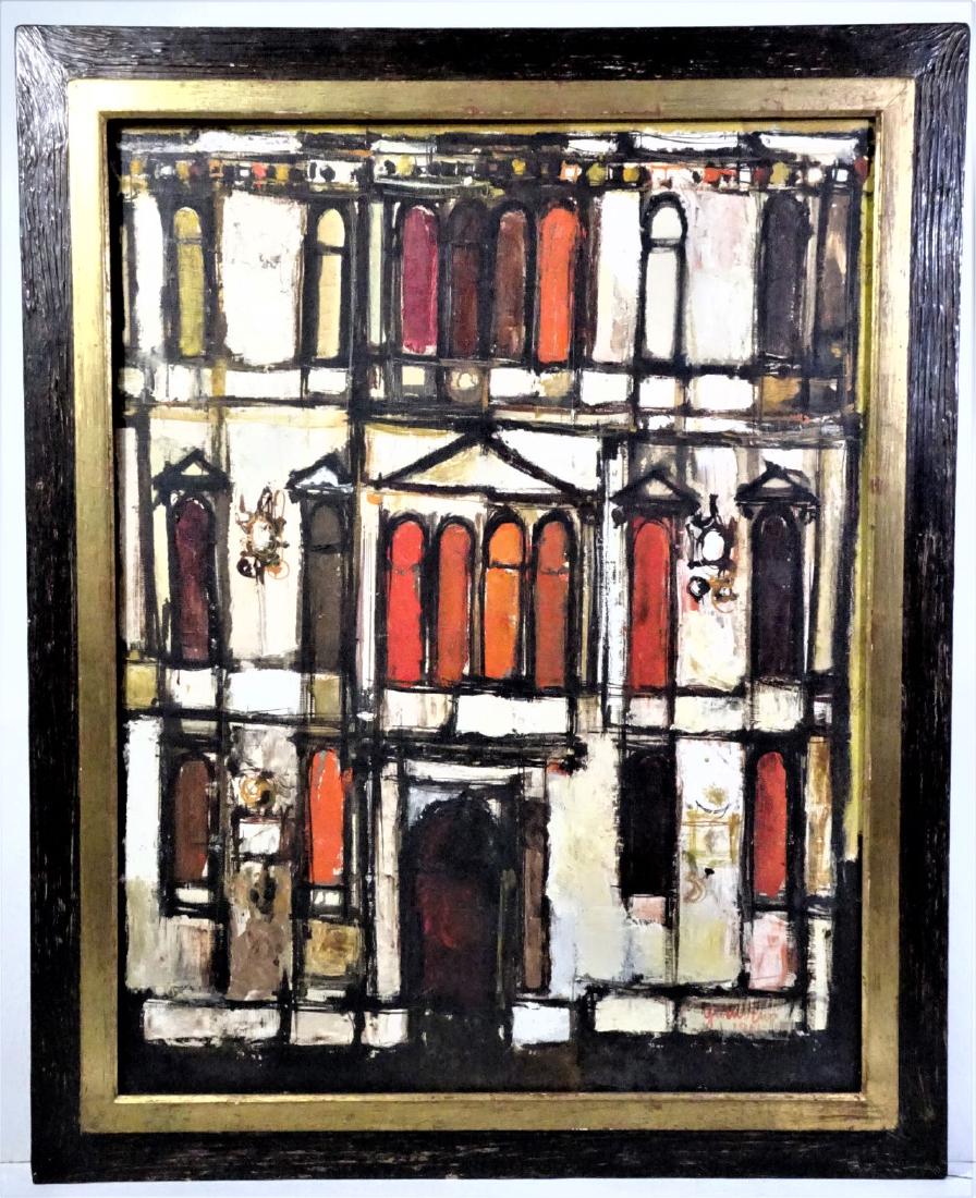Giuseppe Gambino (Italy 1928-1997) Oil on Canvas: Giuseppe Gambino (Italy 1928-1997) Oil on Canvas. Signed lower right and dated 1961. Sight size: 26.5 x 34.5 in. Overall size: 33.1 x 41.5 in. Gambino won first prize at the Palazzo Ducale in Mantua,