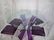 Lucite Dining Table Glass Top w 6 chairs