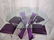 Lucite Dining Table Glass Top w 6 chairs - 6