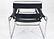 Pair Marcel Breuer Wassily Leather & Chrome Chairs - 2